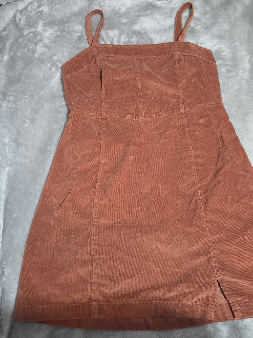 Hollister Rust-Brown Corduroy Mini Dress - Picture 3 of 9